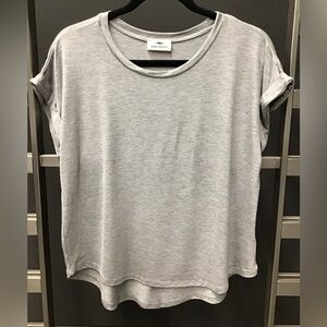Women's Society Gray Cuffed Sleeve Boxy Tee
